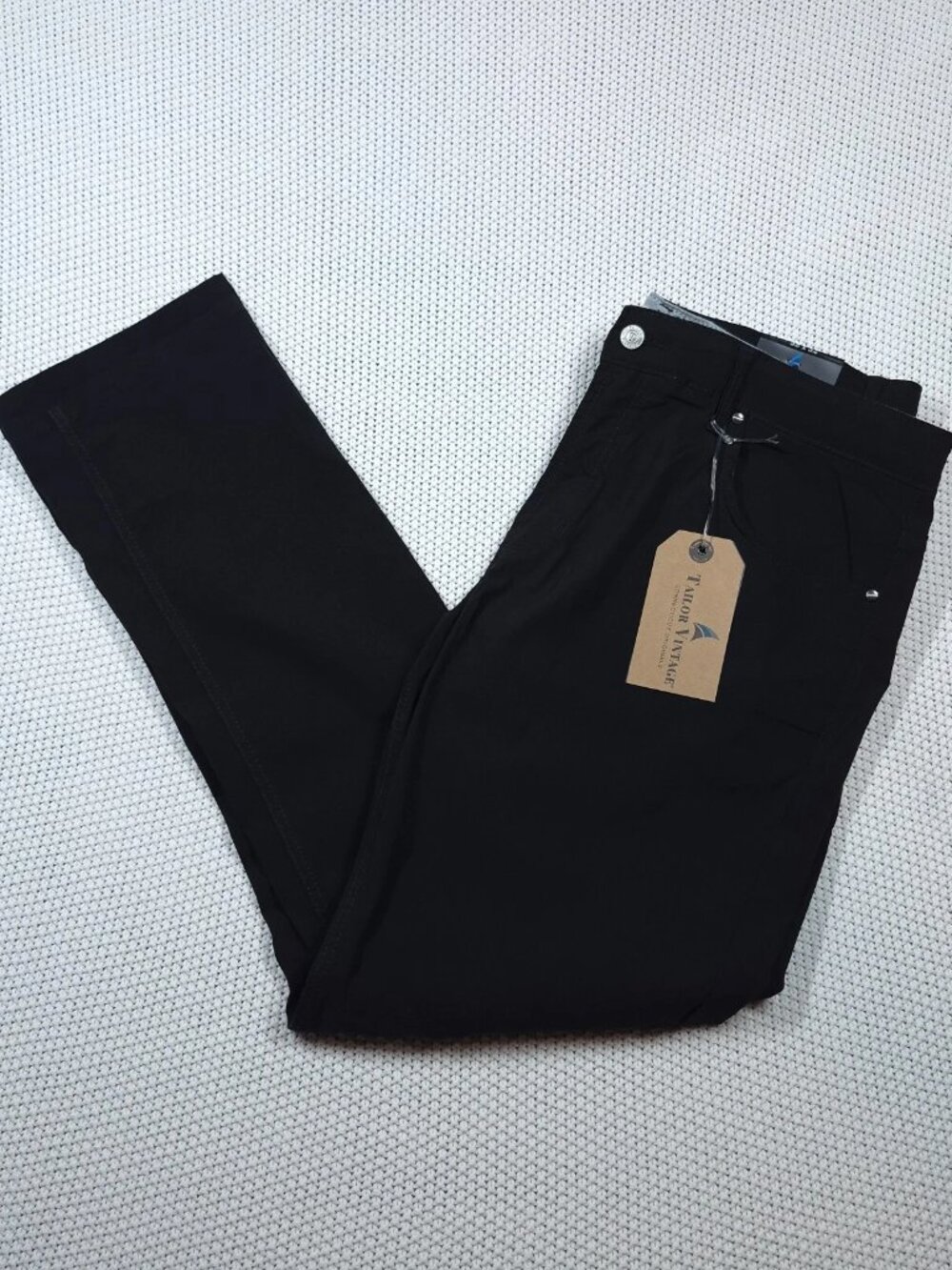 Tailor Vintage Tech Canaan Slim Fit Jeans Pants Mens 38 x 32 Black Stretch